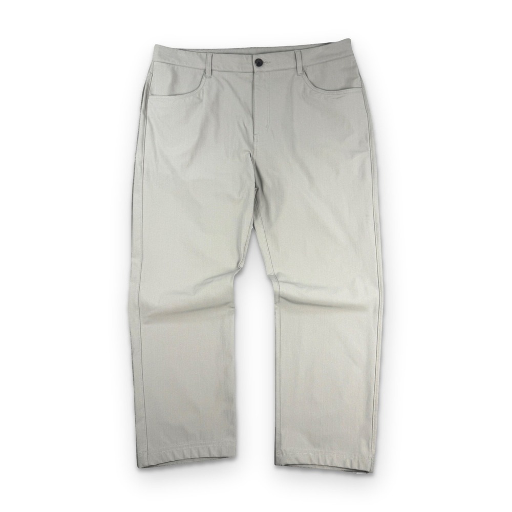 Vuori Meta Ripstop Pants Men 38x26 Khaki Stone Lightweight Stretch Tech V430 EUC
